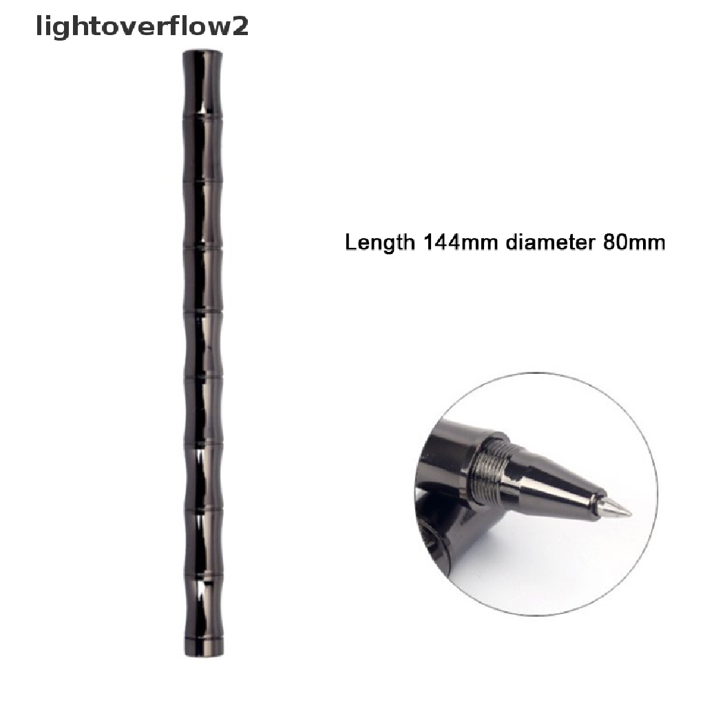 (lightoverflow2) 1pc Pulpen Bentuk Bambu Bahan Kuningan Untuk Hadiah