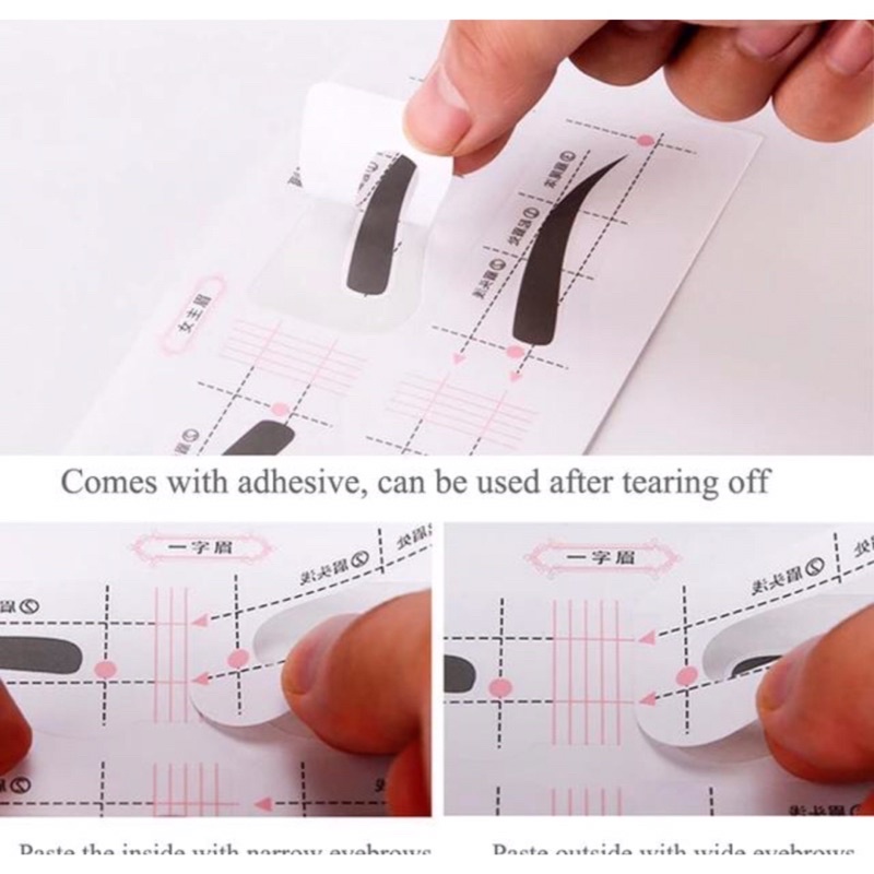 Cetakan Alis 3 in 1 Eyebrow Style Template Cetakan Alis Instan Praktis