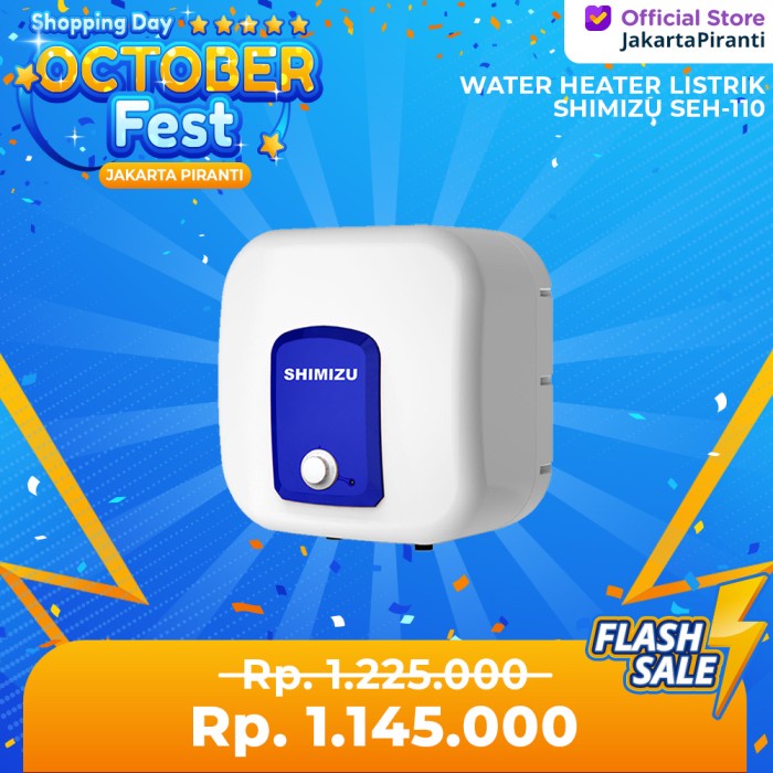 Water Heater Pemanas Air Listrik Water Heater Shimizu Seh-110 - 10 Liter