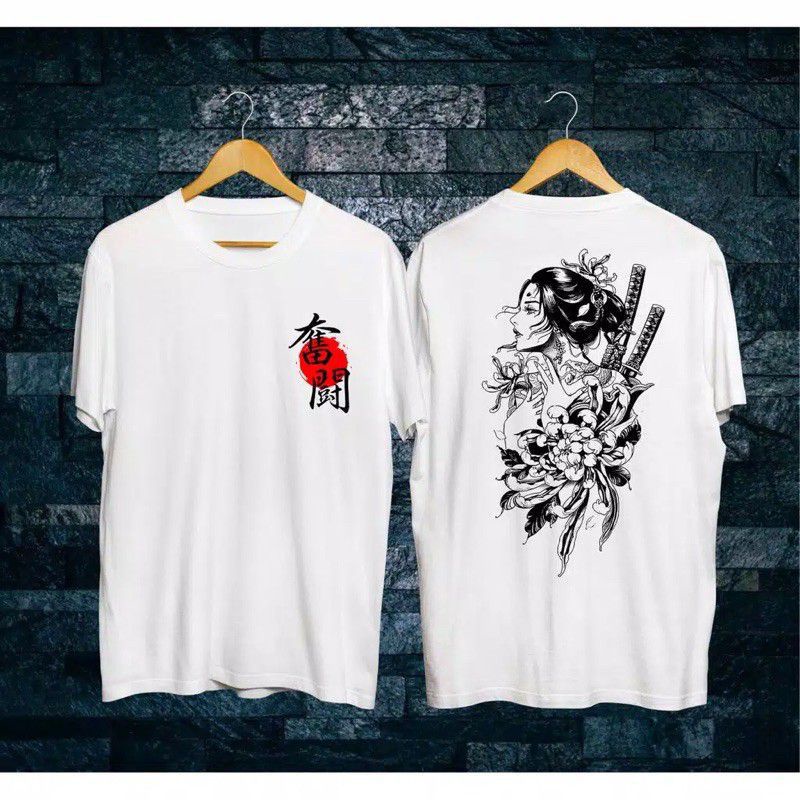 BISA CODBISA COD BAJU KAOS TOKYO GEISHA KONDE /SAMURAI JEPANG/ BAJU DISTRO VIRAL/ BAJU KAO KEREN