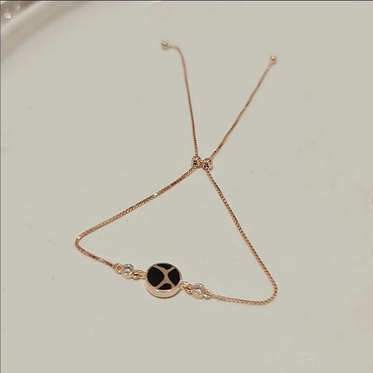 GELANG TANGAN SERUT EMAS HALA GOLD RINDU COLLECTION MARBLE BLACK BULAT