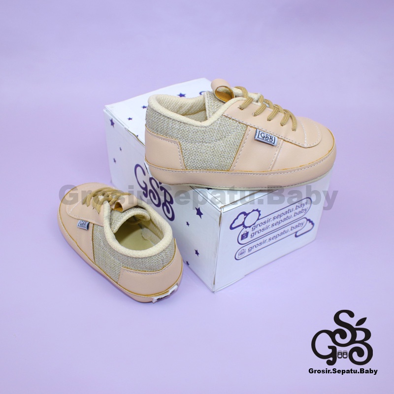 Prewalker - Sepatu Bayi - Baby Shoes | 2-12 bulan | casual KIMMY CREAM polos ringan &amp; fleksibel