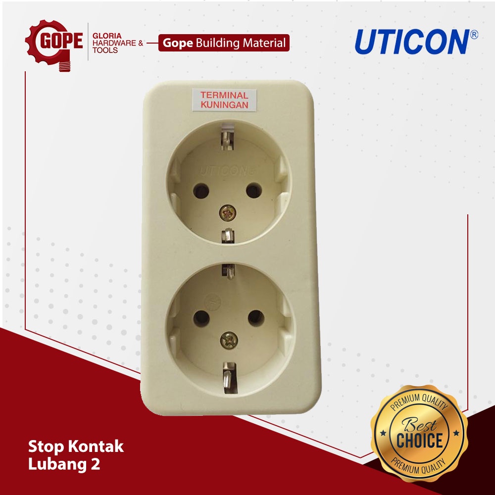 Stop Kontak Uticon Lubang 2