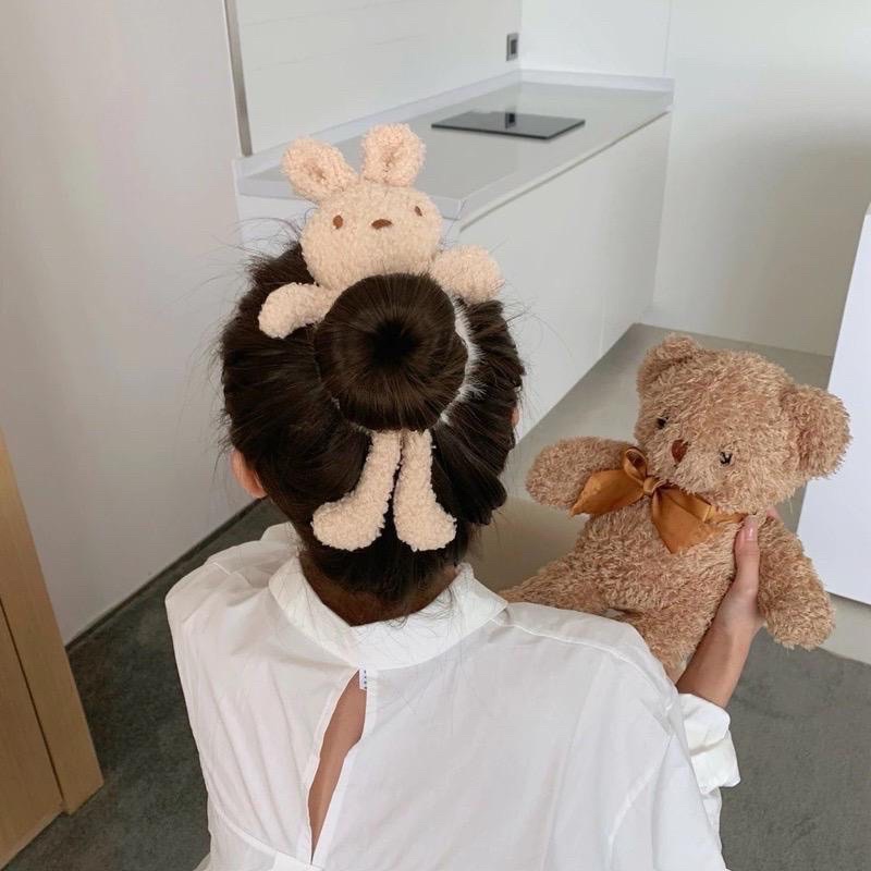 IKAT RAMBUT KOREA ANAK KECIL BONEKA BERUANG KELINCI / SCRUNCHIE