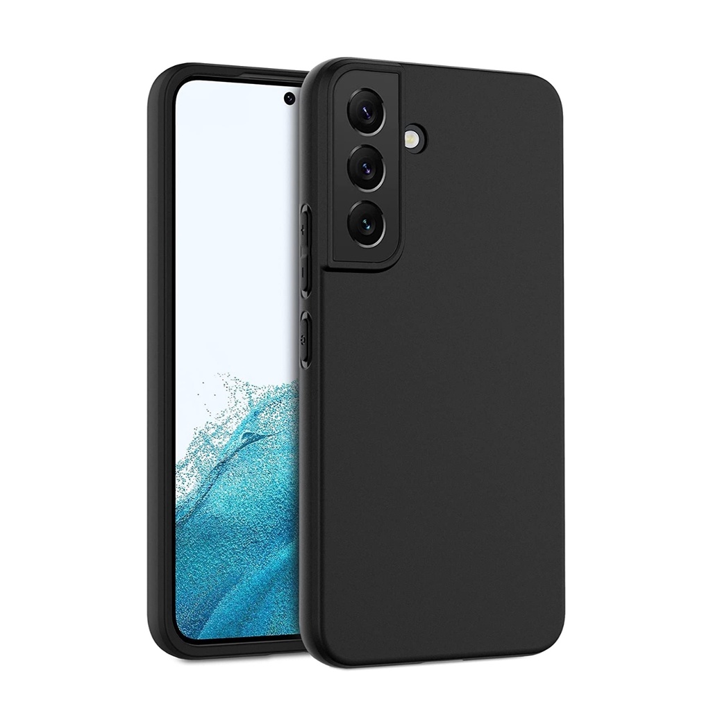 Liquid Silicone Case SAMSUNG S23 S22 Plus S21 S20 Ultra S9 S8 S9+ S8+ S22+ S21+ S20+ S21Fe S20FE Ultra Silikon Casing Full Cover Body Screen Camera Protective Shockproof Slim Phone TPU Anti Scratch Soft Microfiber Lining Black Hitam Tipis Galaxy s 5G FE