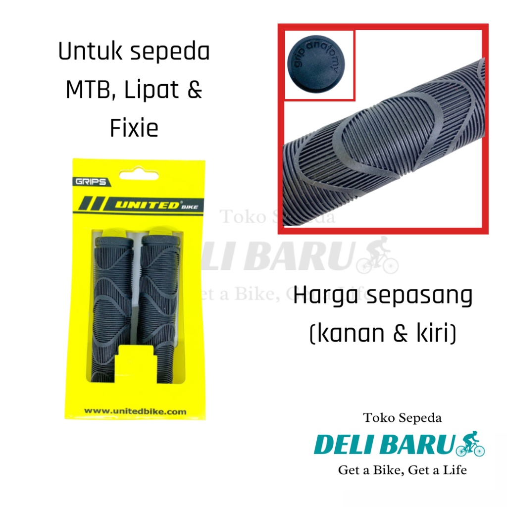 Hand grip hanpad hamfat sarung stang sepeda MTB united