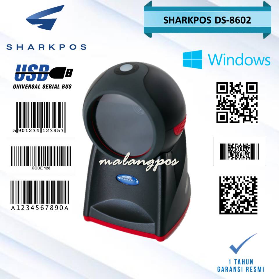 Barcode Scanner 2D Sharkpos DS 8602 DS8602 USB Scan QR Faktur Pajak