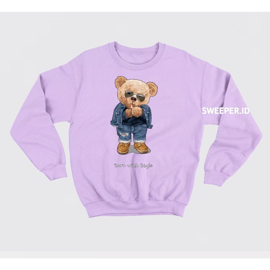 BORN WITH STYLE TEDDY BEAR 3D BAHAN FLEECE PRINTING BAHAN FLEECE