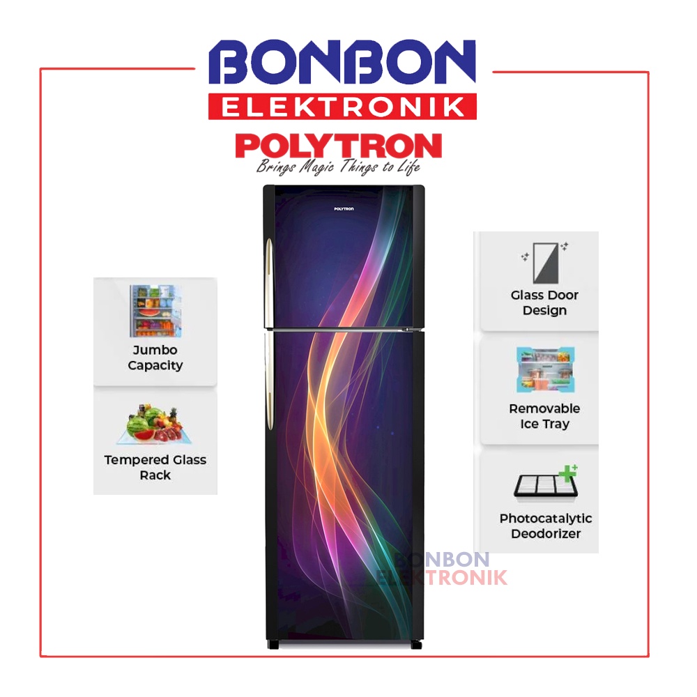 POLYTRON Kulkas 2 Pintu 240 Liter PRM 28PAX / PRM-28PAX 240L