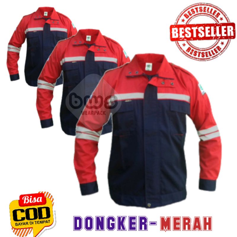 WEARPACK SEMI JAKET/SERAGAM KERJA SAFETY/BAJU SAFETY MODEL SEMI JAKET/PAKAIAN KERJA SAFETY
