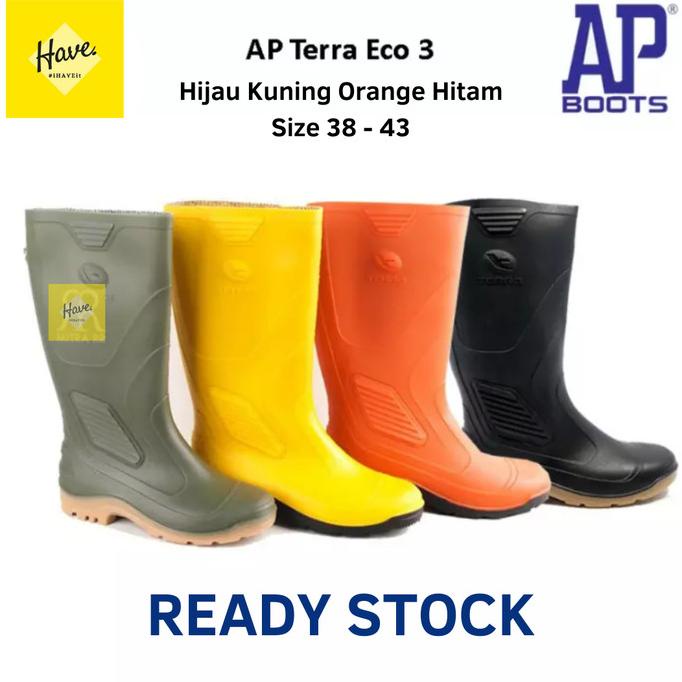 SEPATU BOOTS PRIA KARET PANJANG TERRA ECO 3 AP BOOTS