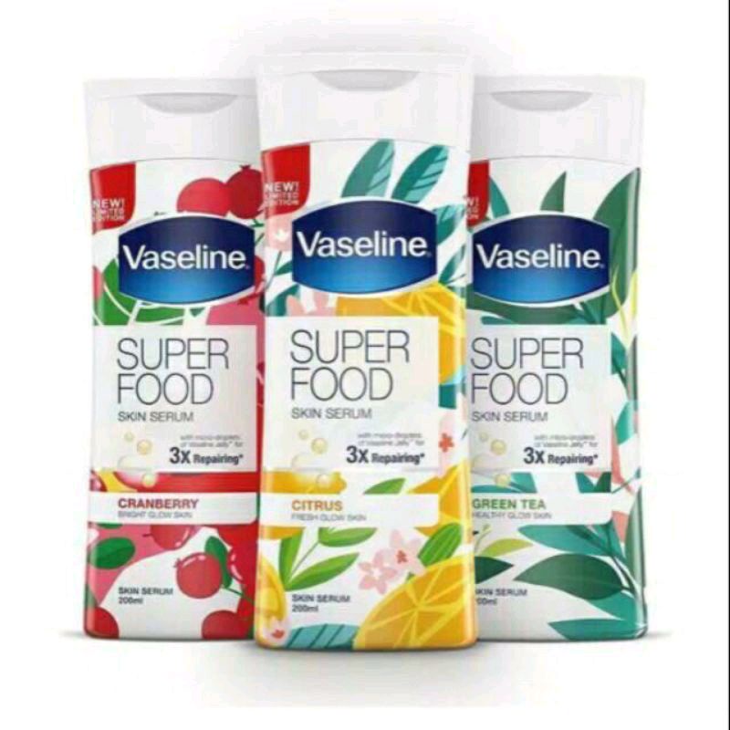 Vaseline Super Food Skin Serum/ Vaseline Yogurt Isi 200 Ml Original~Berkualitas