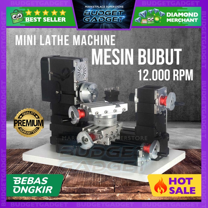Mesin Bubut Mesin Bubut Mini Lathe Machine 12.000Rpm