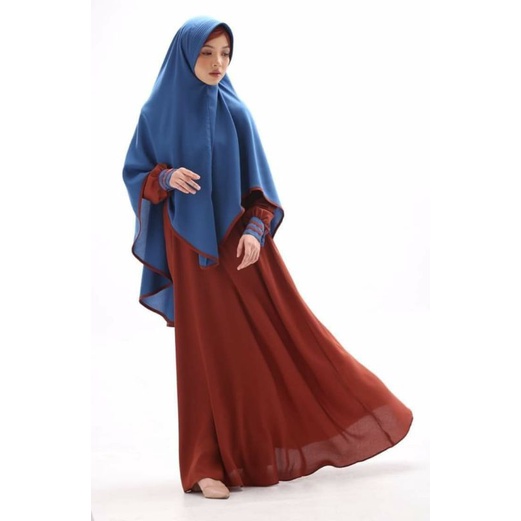 Melliana sienna brown gamis aulia fashion