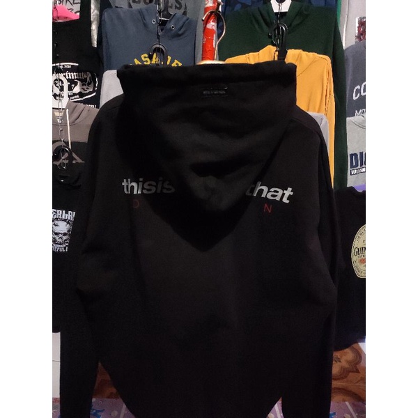 Hoodie hitam tebal TNT full tag second original