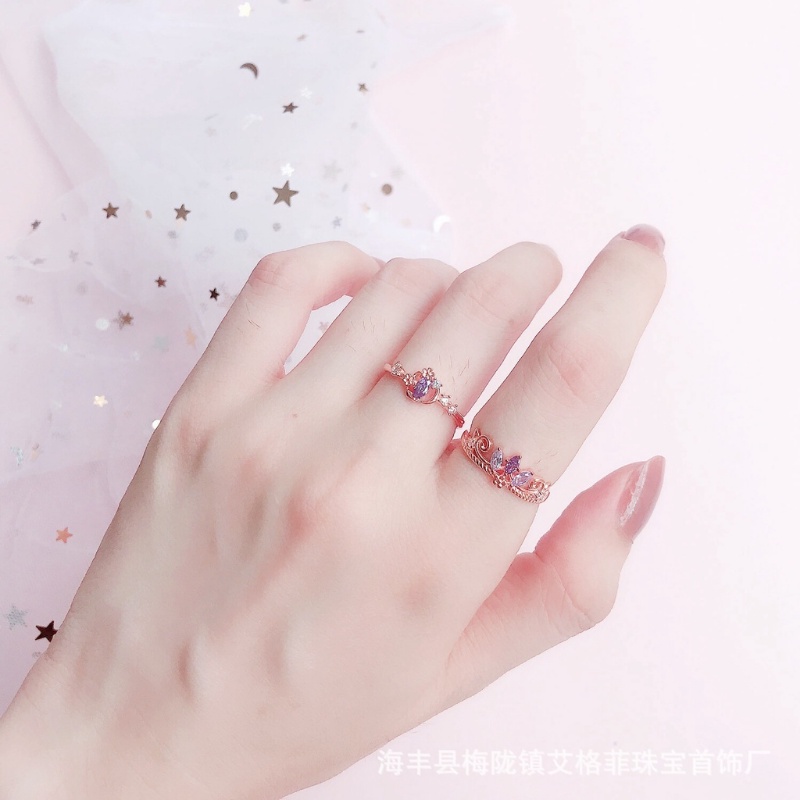 Cincin Desain Hello Kitty Warna Rose Gold Untuk Wanita