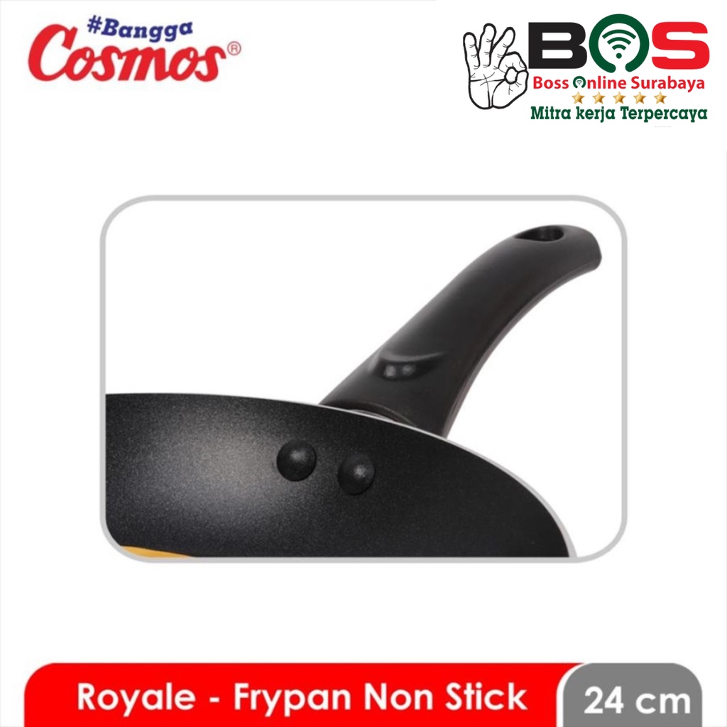 Frypan Cosmos Wajan Penggorengan Anti Lengket 24 CM CFP 24 R Wajan Cosmos