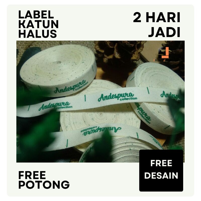 Jual Label Baju Label Hijab Pita Katun Custom Free Desain