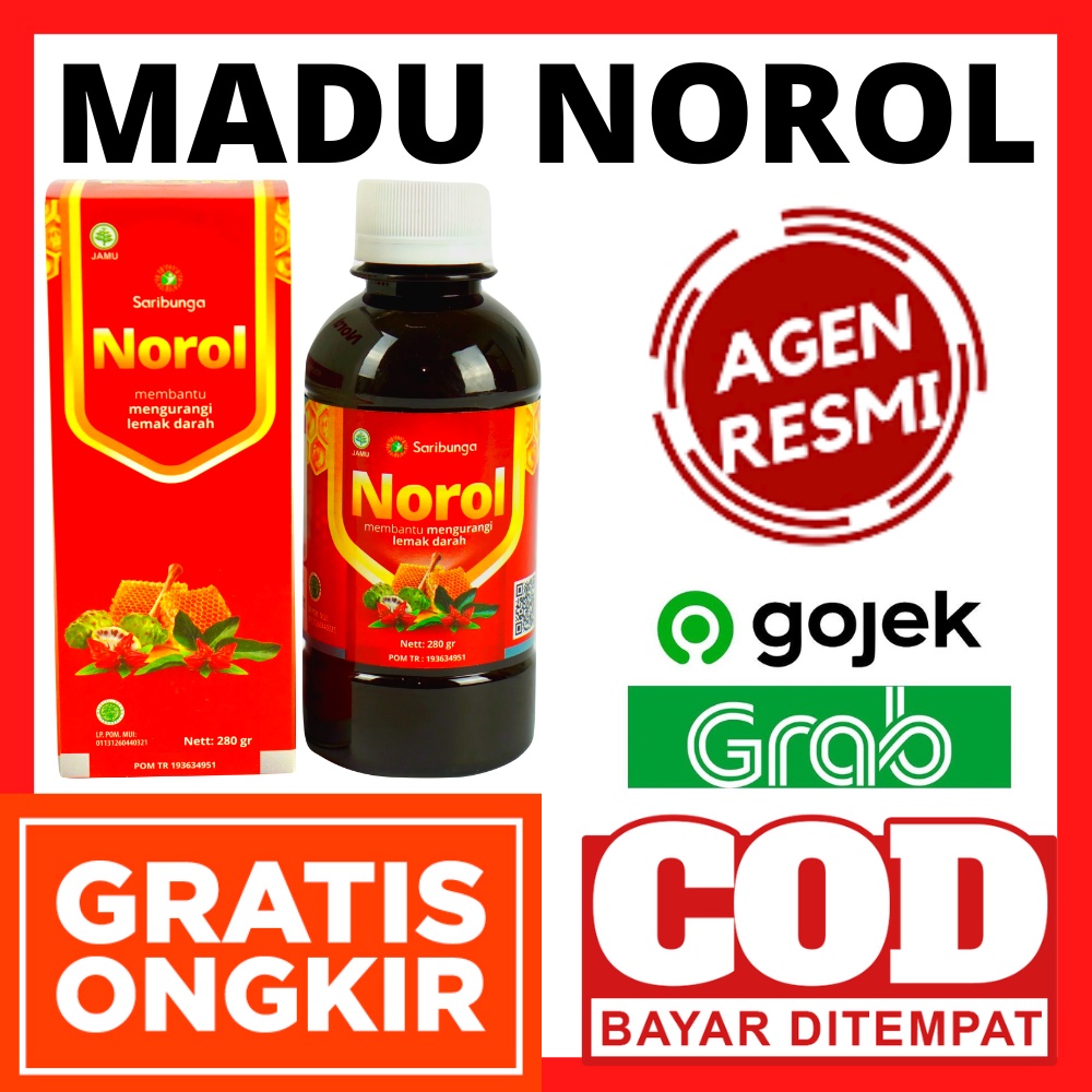 AGEN RESMI NOROL madu obat herbal sakit kolesterol jahat asam urat trigliserida pusing kolestrol kes
