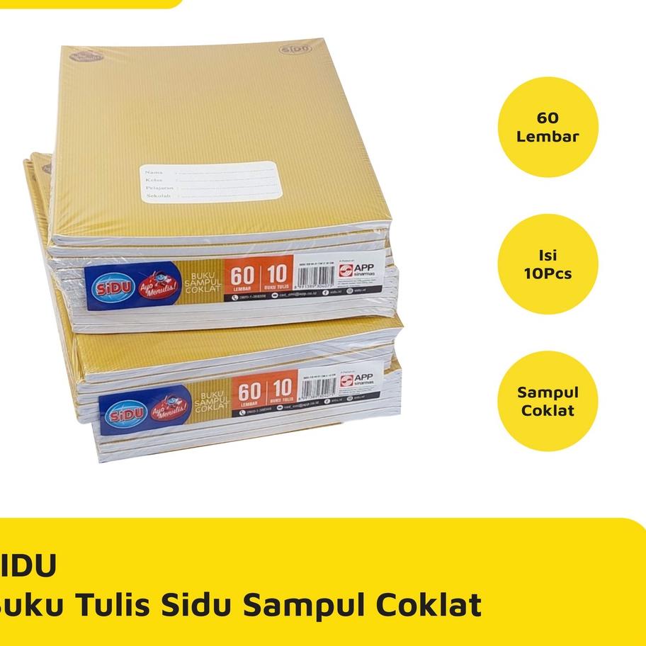 

Baru BUKU TULIS SIDU 60 LEMBAR SAMPUL COKLAT 10 PCS / PACK