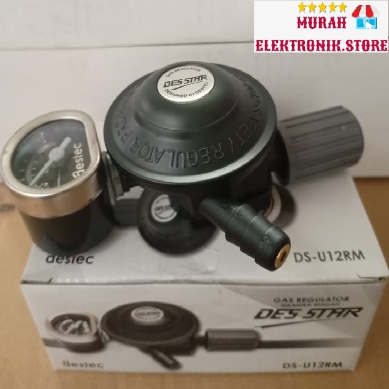 Regulator Gas DESSTAR DS-U12RM Tekanan Rendah dengan Indikator Meter