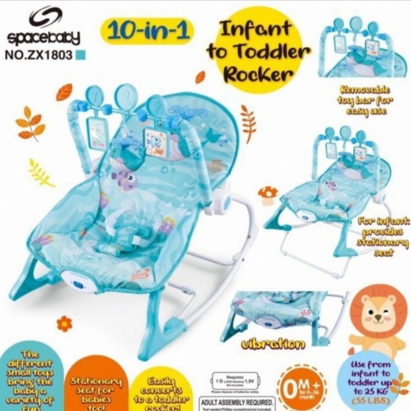 Bouncer/Kursi Ayun Space Baby Infant To Toddler Rocker 10 in 1 SB 1803