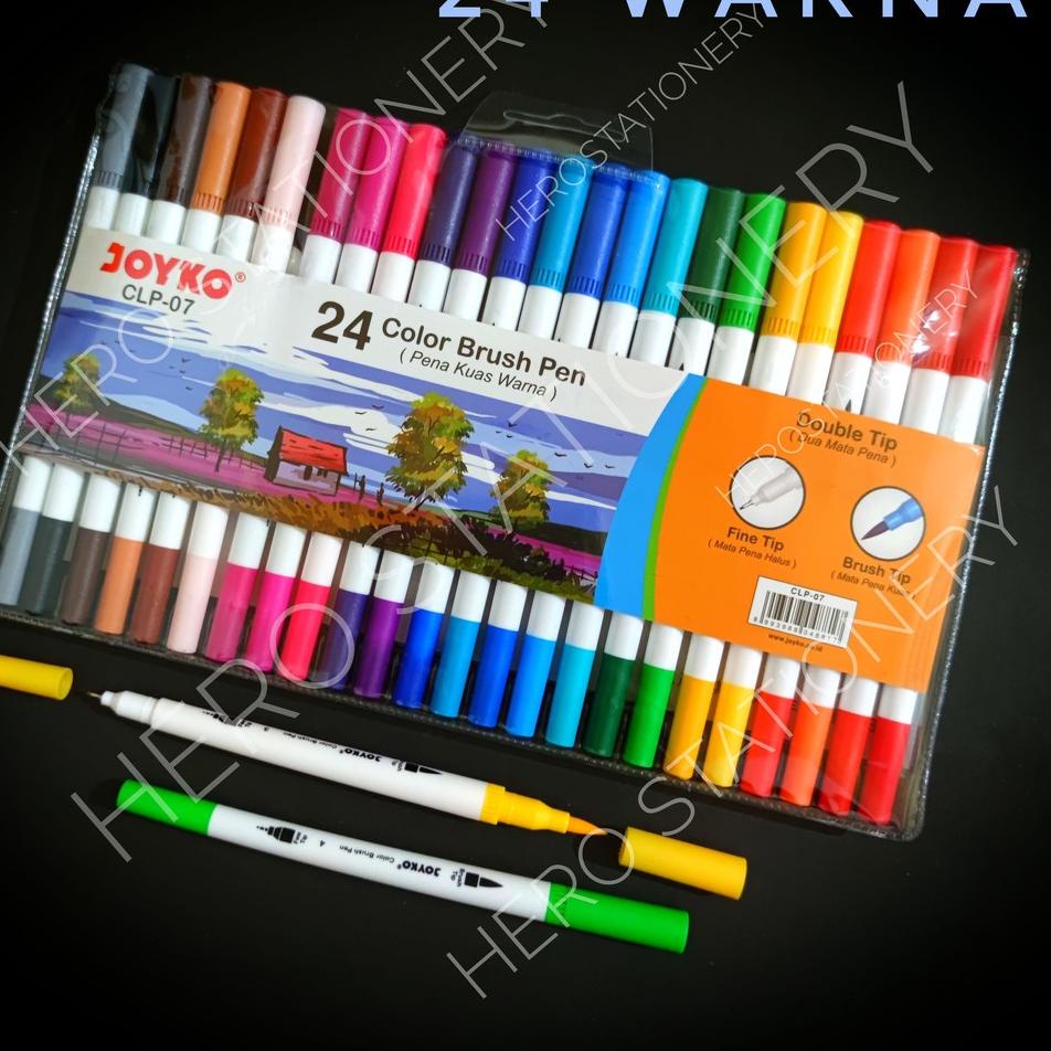 

Miliki Pen gel kuas color brush pen joyko set 24 warna CLP-07 ✔