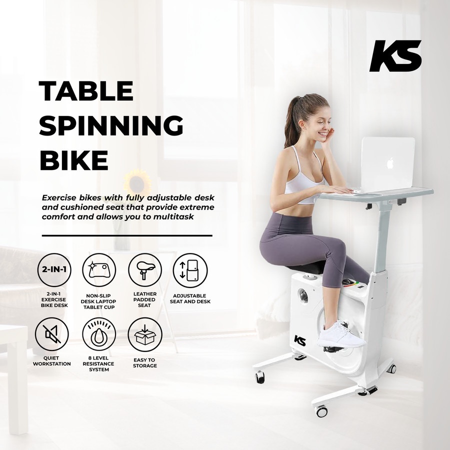 KS Spinning Bike Table Exercise Bike - Sepeda Statis Gym GARANSI RESMI