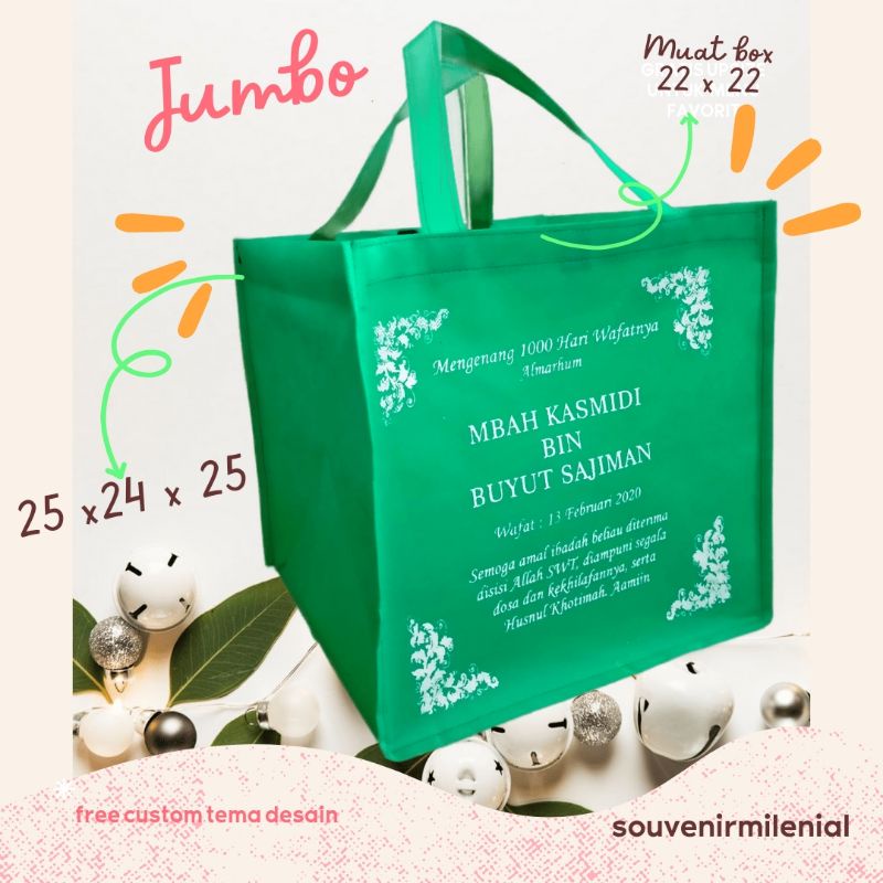 

Goodie bag Idulfitri, Hampers ukuran L 25 cm T 25 cm A 24 cm