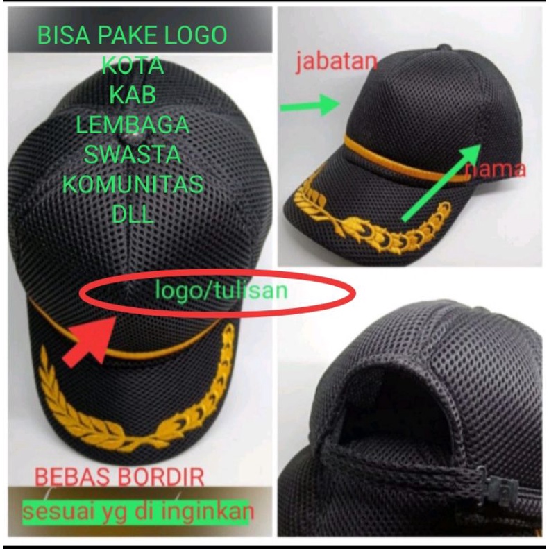 Jual TOPI DOUBLE MESS DEWASA,COCOK UNTUK SERAGAM KERJA,BORDIR SESUAI ...