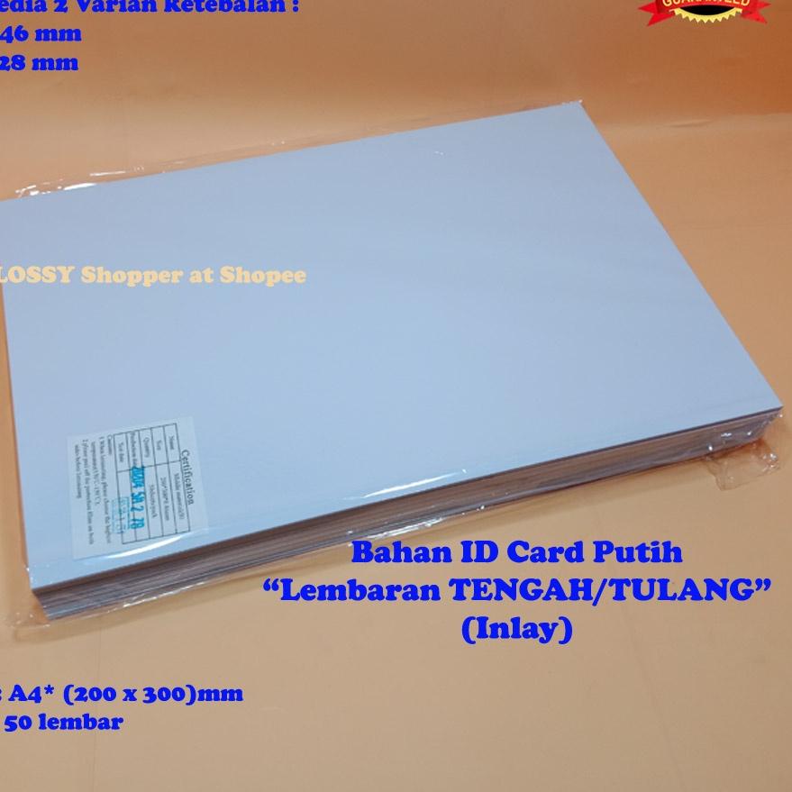 

GRATIS ONGKIR✅BAHAN PVC ID CARD - PVC nya saja - Lembaran Tengah/Tulang|RA3