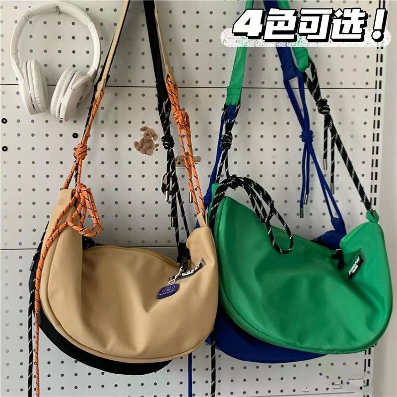 ✺Jepang In Netral Olahraga Angin Dumpling Tas Wanita Kapasitas Besar Messenger Tas Pasang Siswa Kelas Tas Ransel Bahu Pria