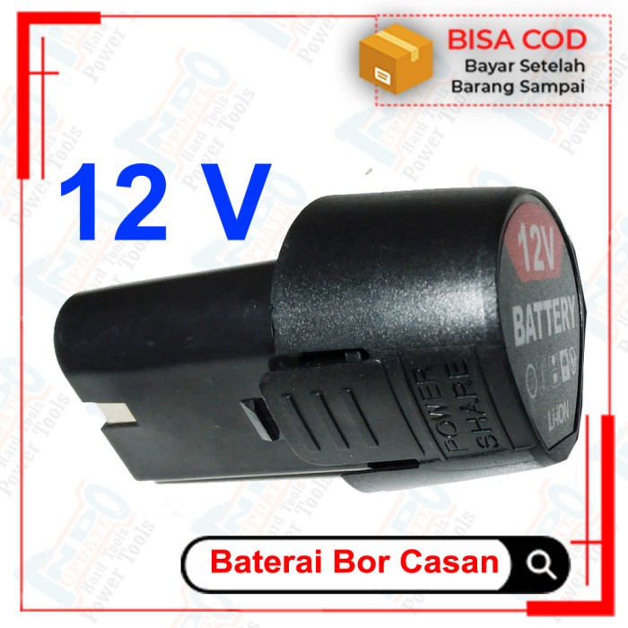Mesin Bor Baterai Bor Cordless 12 Volt Baterai Cadangan Jld 12 Volt 3000 Mah Ori