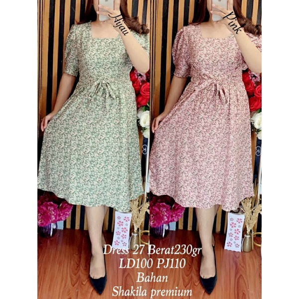 Dress Shakila 27 Premium Motif Bunga