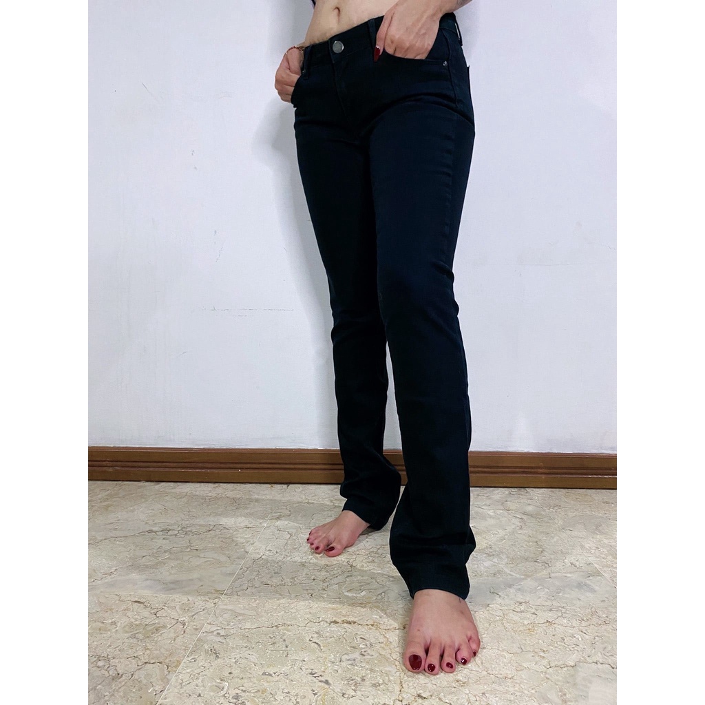 Zara Woman Denim Black Celana Wanita