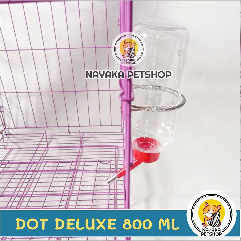 Dot Deluxe 800 ml Botol Minum Kelinci Wadah Air Kucing Tempat Minum Marmut Guinea Pig Musang