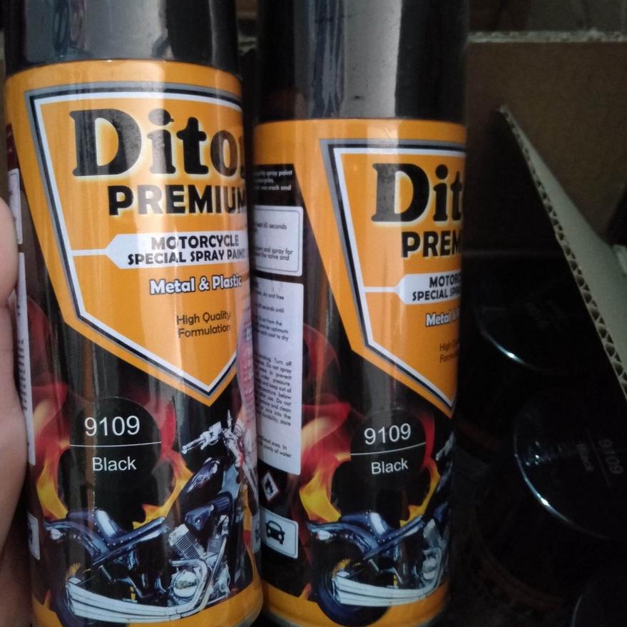 Ready Stock.. Pilok Pilox Cat Diton Premium Black 9109 Hitam Hitam Glossy Hitam Polos diton premium 