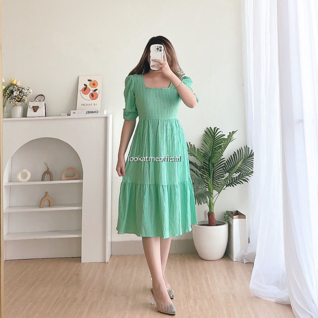 lookatmeofficial • Vivian Dress Korean Bahan Lady Crush