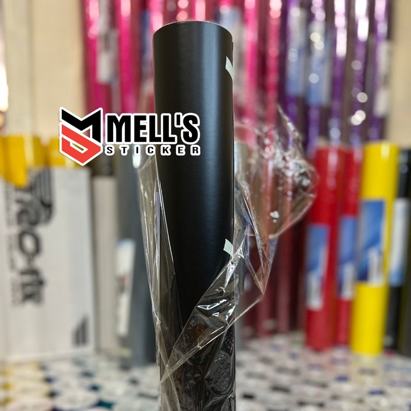 stiker skotlet HITAM DOP matte halus Lebar 45cm panjang 1meter profix stiker motor hitam dop hitam p