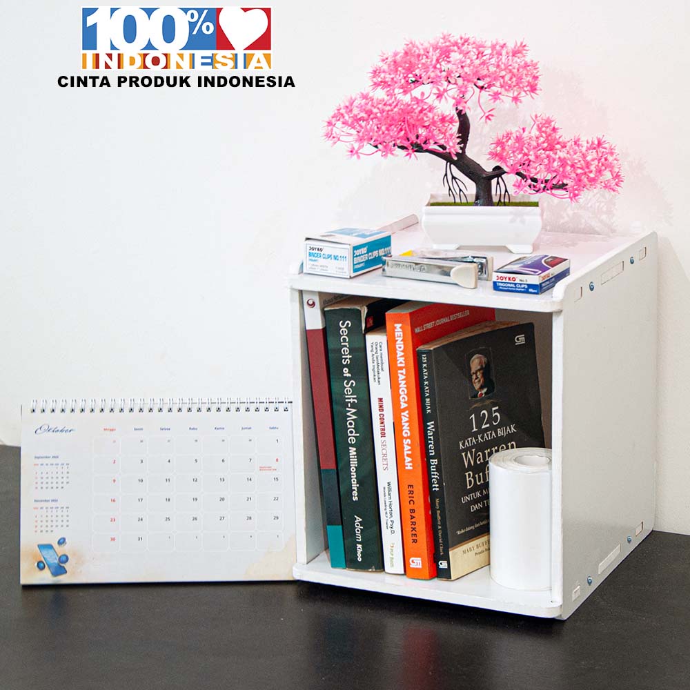 Rak Buku Minimalis Tempat Penyimpanan Serbaguna MDF - LC059