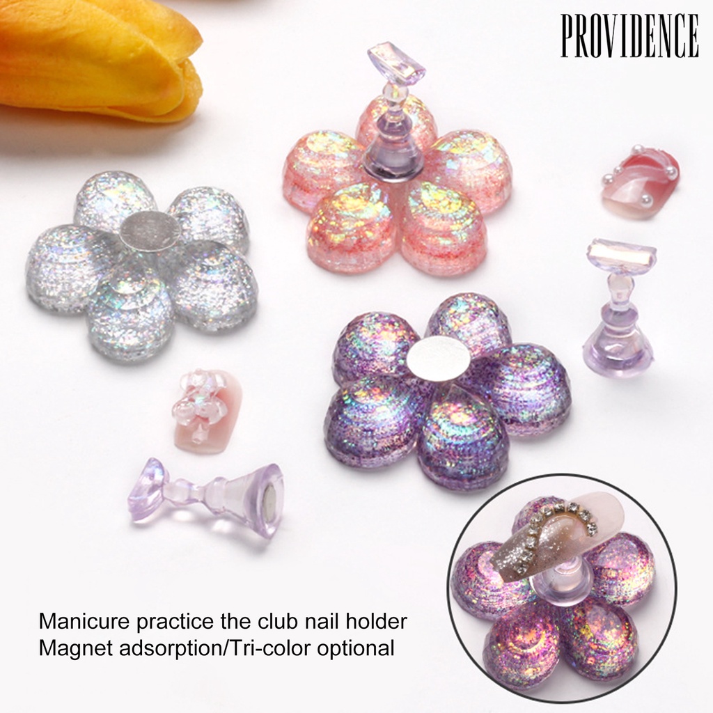 Providence 1 Set Stand Holder Kuku Palsu Bahan Resin Untuk Display / Latihan Nail Art DIY