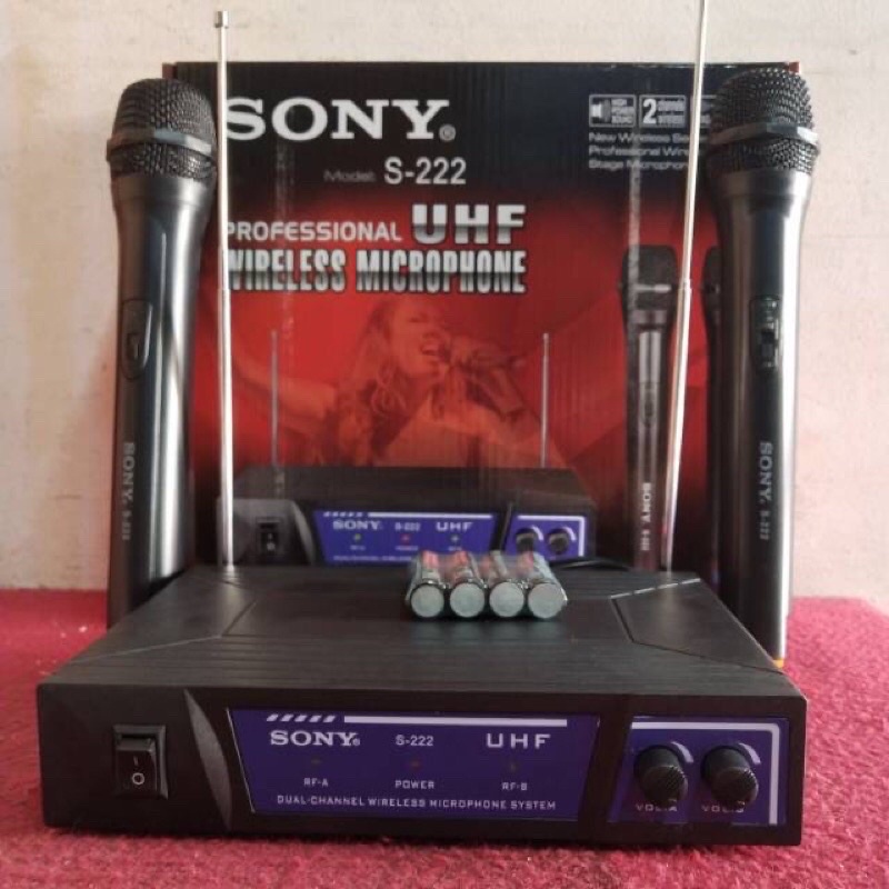 Jual Mic wireless sony S 222 microphone UHF double wireless Shopee