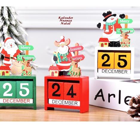 

Terbaru!! MOTIF NATAL Kalender Unik bahan kayu tanpa batas kado hadiah christmas ツ