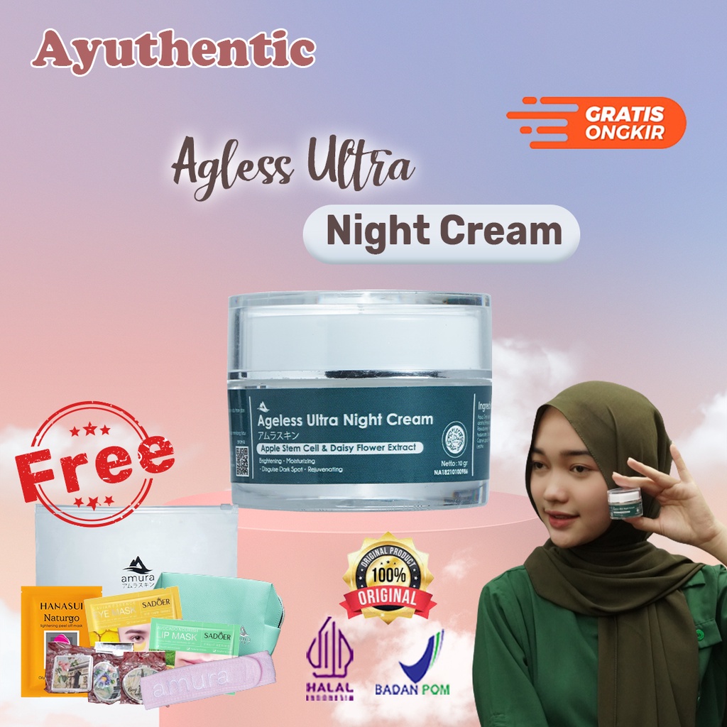 Amura Night Cream - Atasi Flek Hitam & Tanda Penuaan