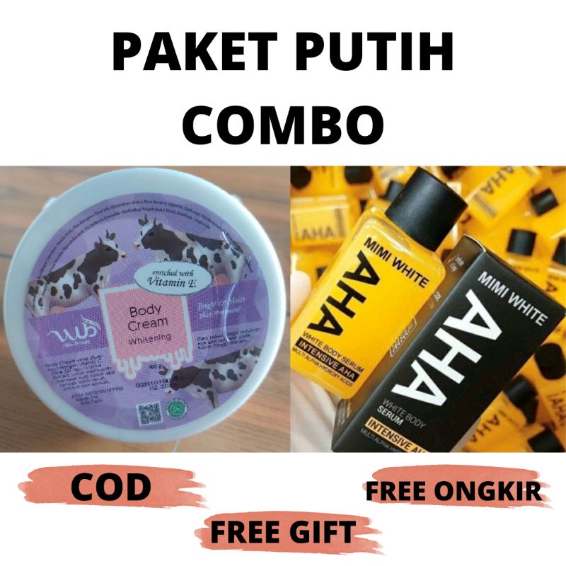 Paket Pemutih Badan || Wub Bleaching || White AHA, Precious Skin
