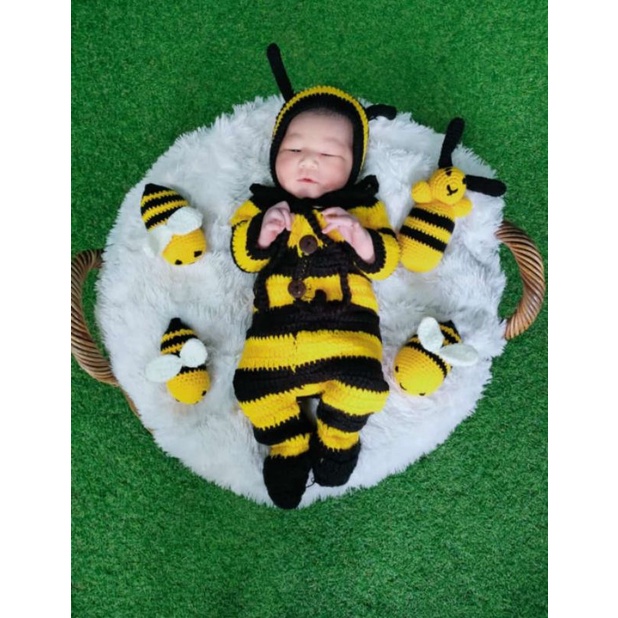 kostum bayi newborn lebah lucu menggemaskan untuk baby