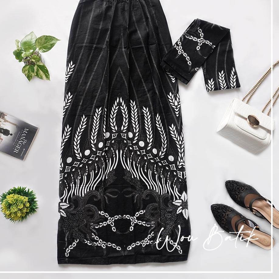 NEW205KDH WOU BATIK - Rok Span Maulida Batik Katun Prima Premium Rok+Selendang Rok Bawahan Kebaya Da