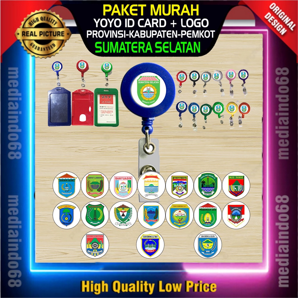 

Custom&Ready stock Paket Atribut/Id Card Pemprov, Pemkab & Pemkot Sumatera Selatan