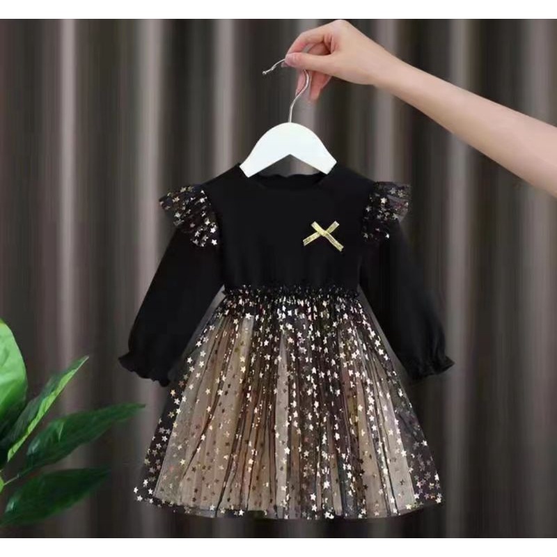 Dress hitam baby - 5 tahun dress pesta gaun mewah gaun pesta anak