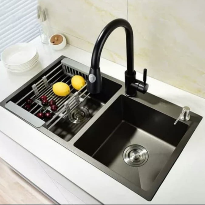 Kitchen Sink Onan Gh 8245 Hitam /Bak Cuci Piring Model Bolzano - Cuci Piring ( Peralatan Dan
